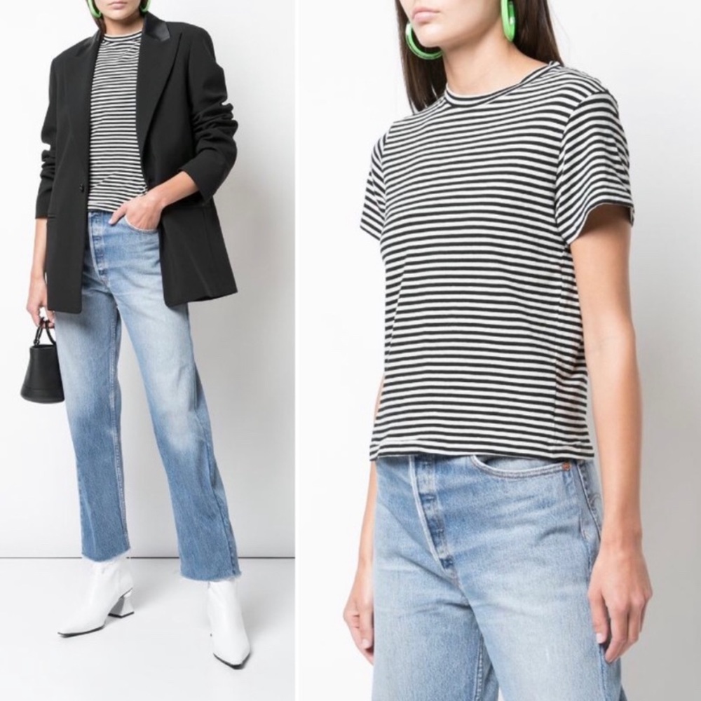 RE/DONE Classic Striped T-shirt Black/white XS